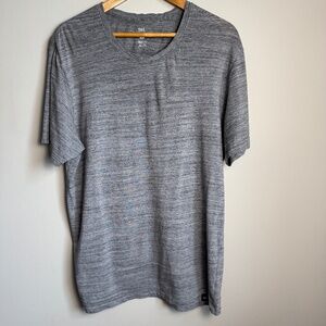 SAXX Men's Performance Short Sleeve‎ T-Shirt Marled Gray Large Athleisure Casual